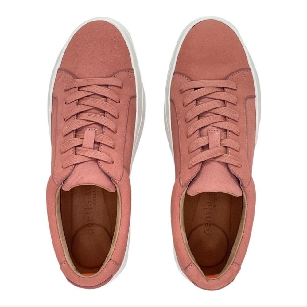 Gentle Souls by Kenneth Cole Rosette Pink Leather Womens Sneakers - Picture 8 of 12